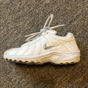 Nike Cream Sneakers with Silver Logo